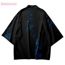 Japanese Style Fashion Print Cardigan Traditional Kimono Summer Beach Yukata Streetwear Men Women Haori Robe Clothes Plus Size