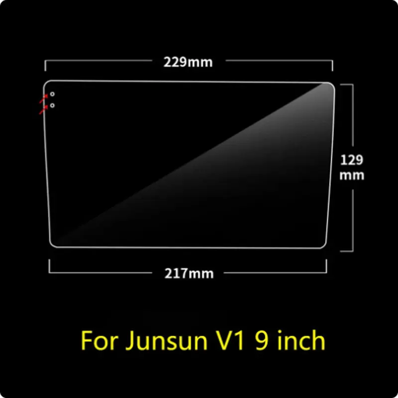 For Junsun V1 9 inch10.1 inch Car Sticker Radio Stereo DVD GPS LCD Screen anti-scratch Tempered Glass Screen Protective Film