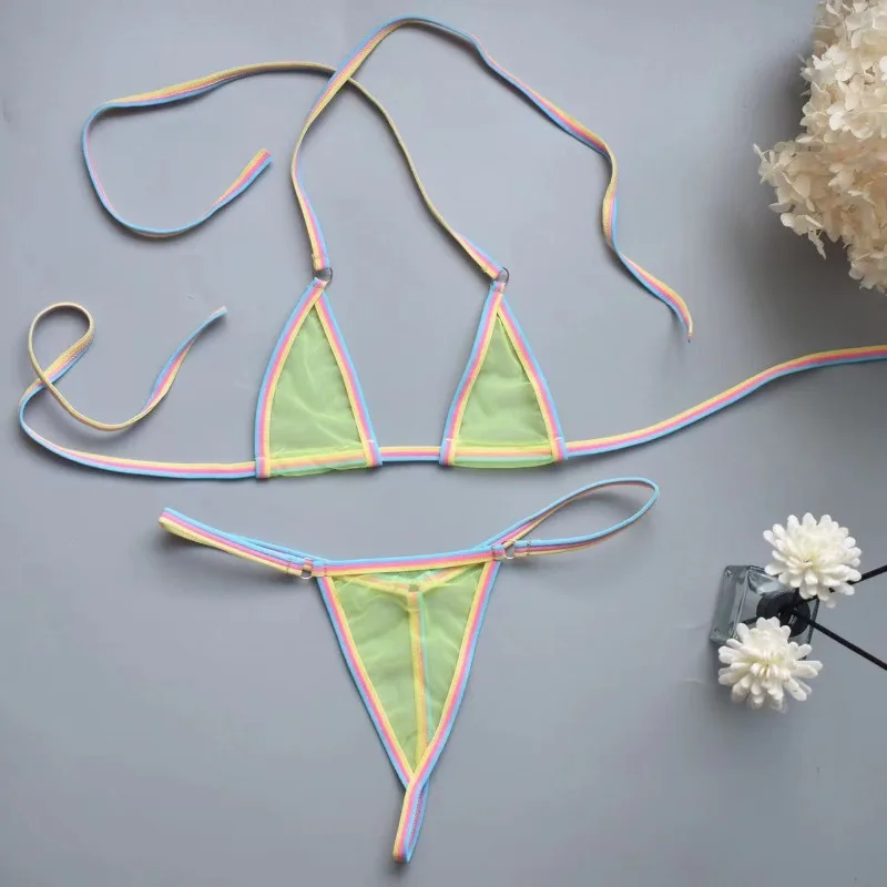 Sexy mini podprsenky bez kostic, ultratenká síťovaná podprsenka bez podšívky, černá, průhledná, 2 kusy, dámské exotické spodní prádlo - náhled 5