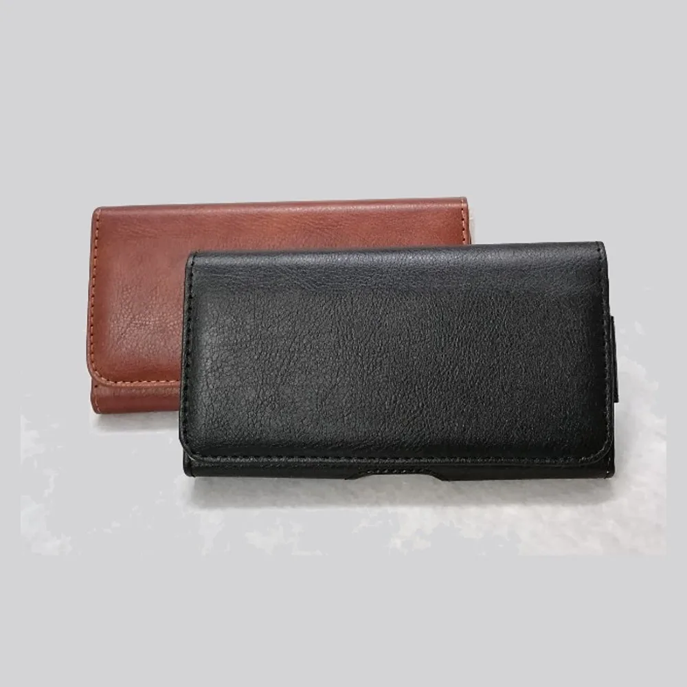 PU Leather Universal Phone Pouch Sewing Process Simple Phone Belt Clip Cover Covered Universal Mobile Phone Waist Bags