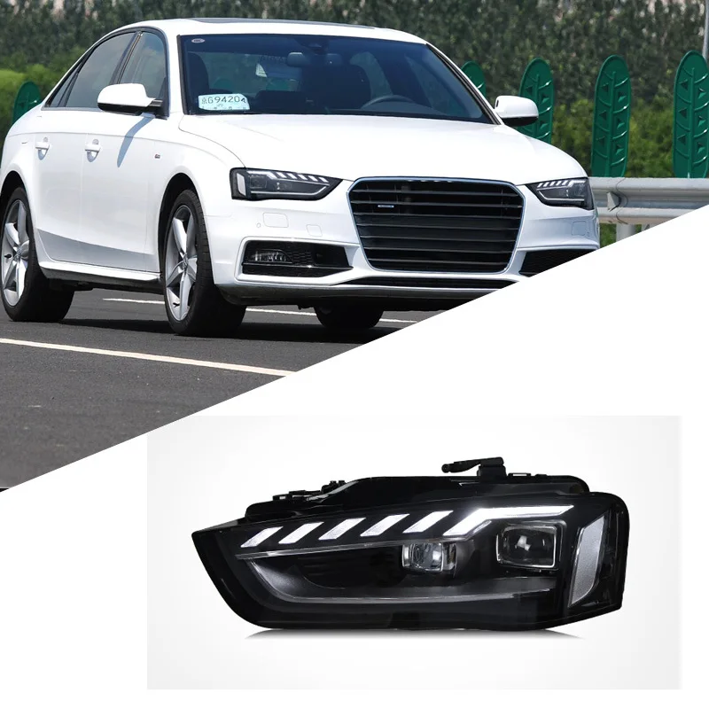 

Подходит для 13-16 Audi A4L, модифицированная светодиодная фара в сборе, дневные ходовые огни, сигнал поворота, светодиодная линза, фара