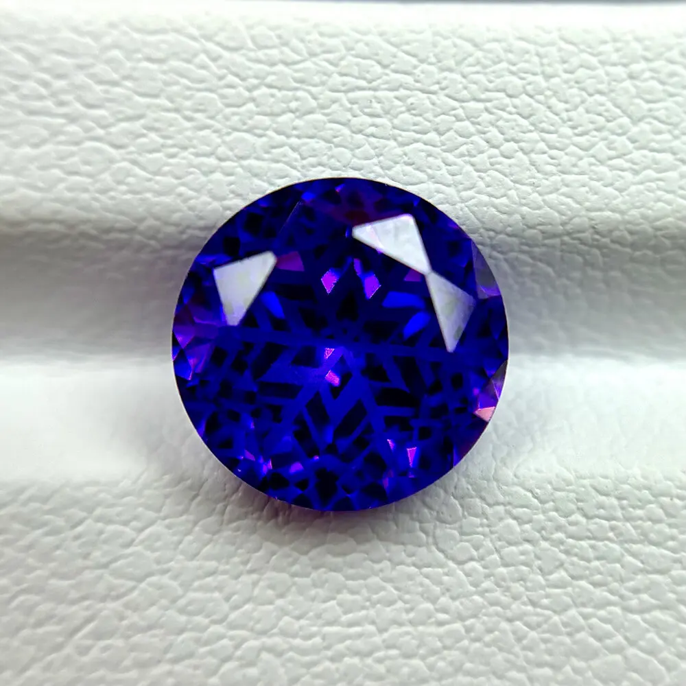 

Round Flowers Cut Loose CZ Gems D-Violet Cubic Zirconia Stone For Jewelry Make