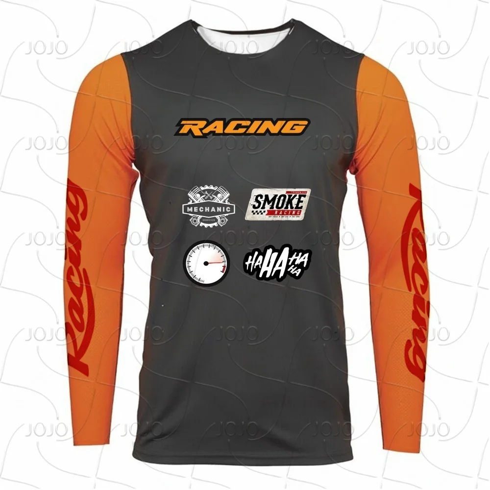 売れ筋オフロードTシャツ バイク乗馬 BMX自転車乗馬 上り坂下り坂対応 速乾性 3Dプリント長袖ジャージ