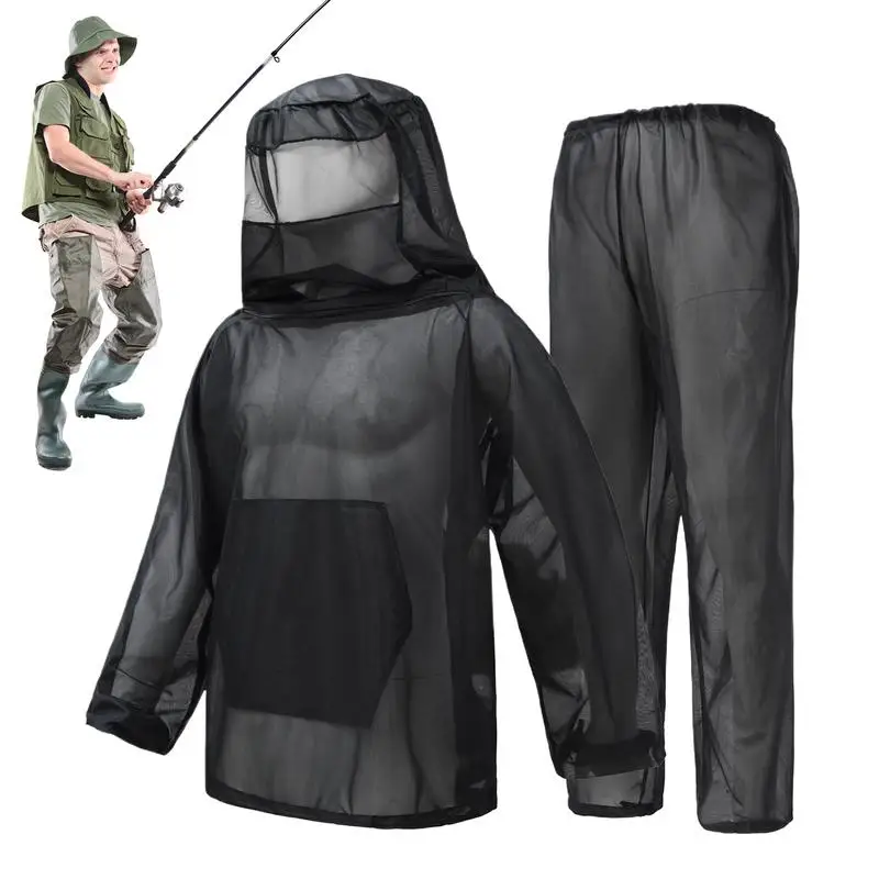 Outdoor Fly Net Shirt Mesh Capuchon Bug Jacket Mesh Bee Suit voor imkers Shield Barrier Protection Repeller Wearable Guard