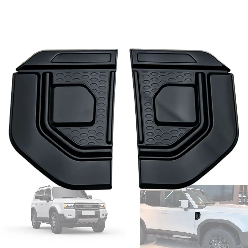 

For Land Cruiser 250 Prado LC250 2024 ABS black Front Side Leaf Fender Vent Air Outlet Body Trim Auto Accessories