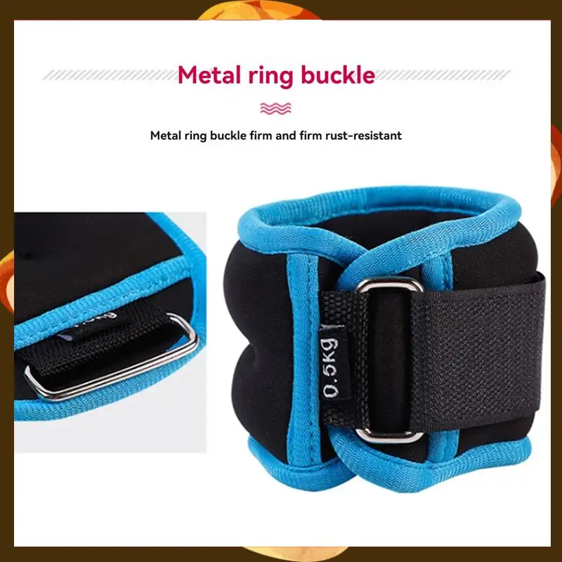 

2PCS Fitness Equipment Gym Ankle Sandbag D-Ring Adjustable Ankle Weight For Dance Leg Strength Training Yoga Sports 500G-T34C