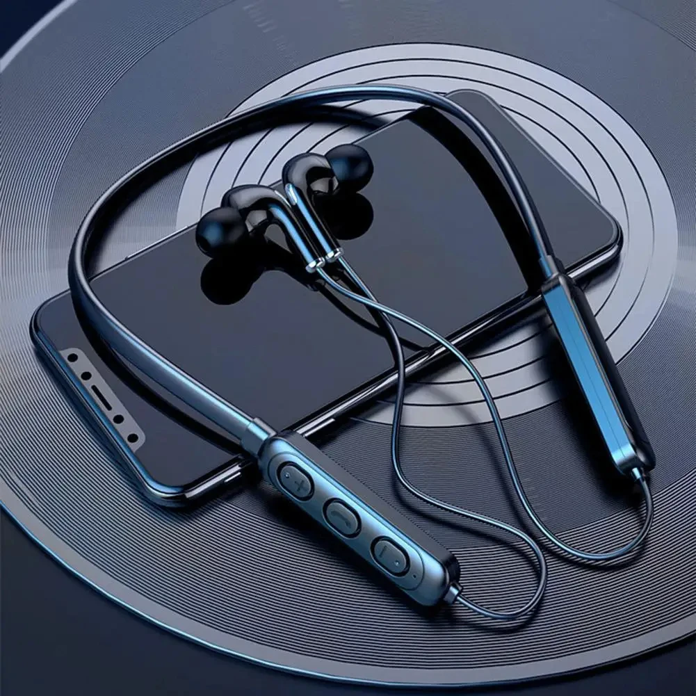 Long Battery Life Wireless Headphones Neckband 5.0 Earphones With Mic Sport Headset Noise Reduction For Sports