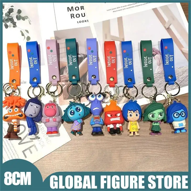 New Disney Inside Out2 Action Figure Kawaii Pendant Keychain for Cartoon Backpack Bag Accessories Gifts for Fans Collection Toys