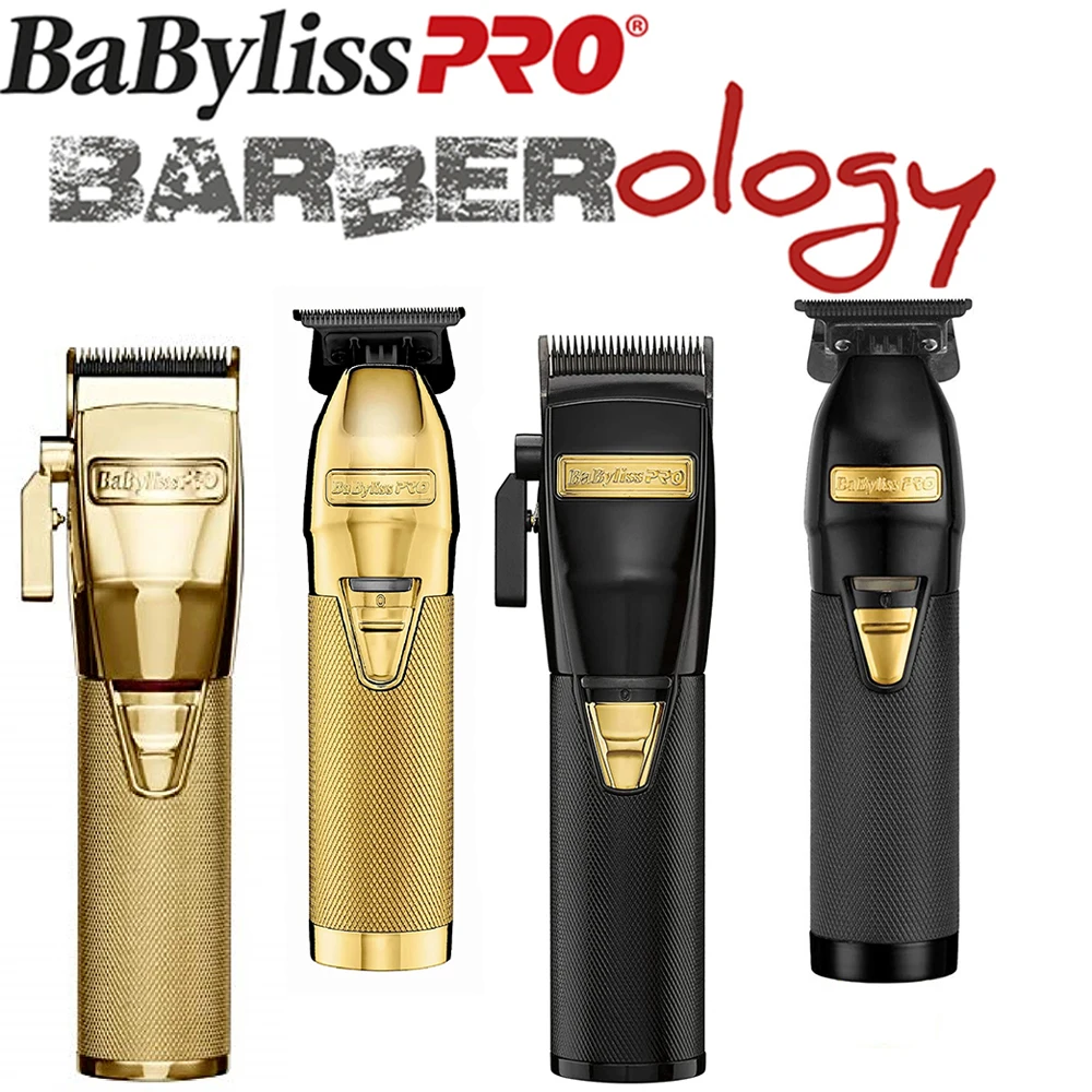 BaBylissPRO FX+ Gold/Black Professional Barber Cordless Man Hair Clipper & Hair Trimmer For Barbers and Stylists