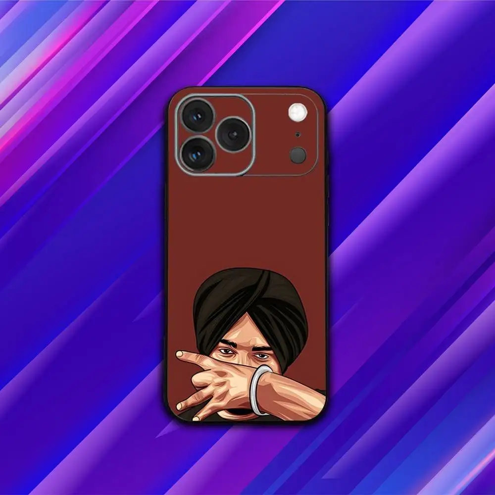 Funda de teléfono S-Sidhu Moose 295 Wala para iPhone 17,16,15,14,13,12,11,Pro,Max,Plus,X,XS,SE4,E,Mini,funda negra suave