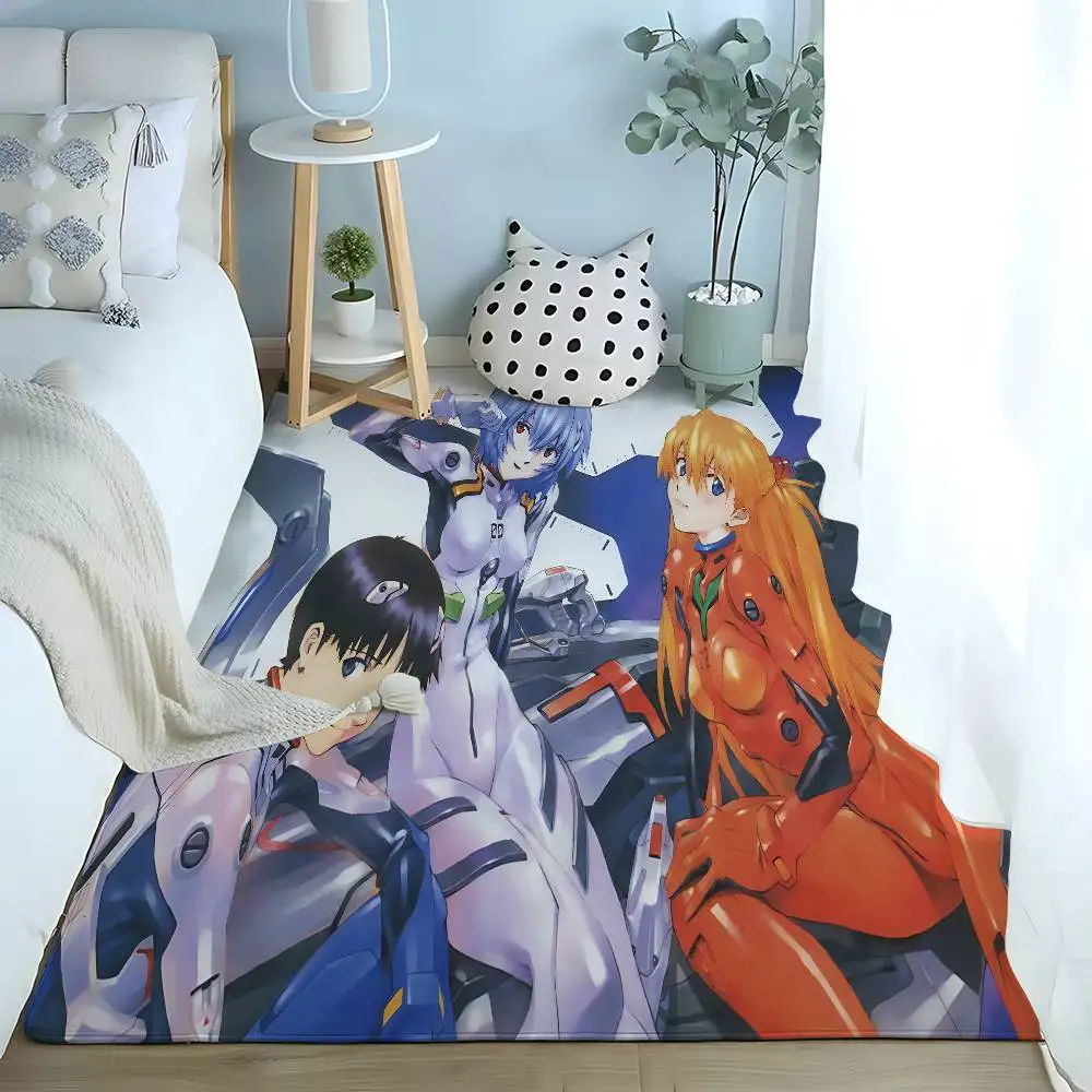 Neon Genesis Evangelion Floor Mats Home Laundry Rug Carpet For Living Room Decor Lounge Area Anti-slip Foot Mat Entrance Doormat