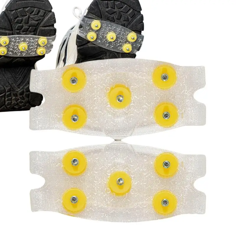 Snow Shoe Spikes Ice Cleats Nail TPE Ice Grips Anti-Slip Ice Grippers Spikes Grips Traction With 5 Steel Studs For Walking On