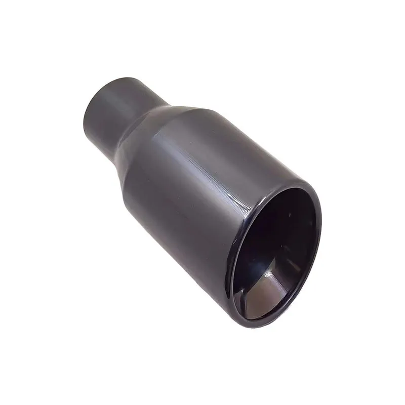 Car modification tail throat tail pipe 101mm black plated stainless steel muffler exhaust pipe tail nozzle