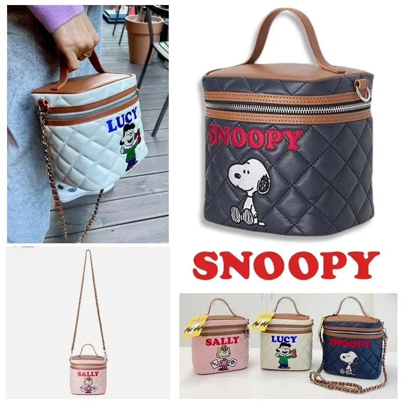 

Snoopy Lunch Bag Thermal Insulated Cooler Student Girls Women Cartoon Handbag School Office Bento Dinner Container Messenger Bag