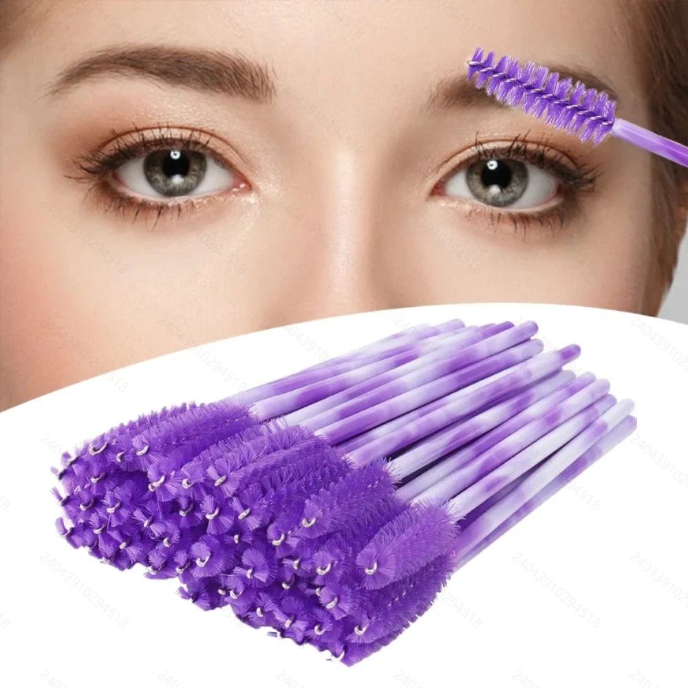 100 cepillos desechables para pestañas, aplicadores de rímel y delineador de labios para mujer