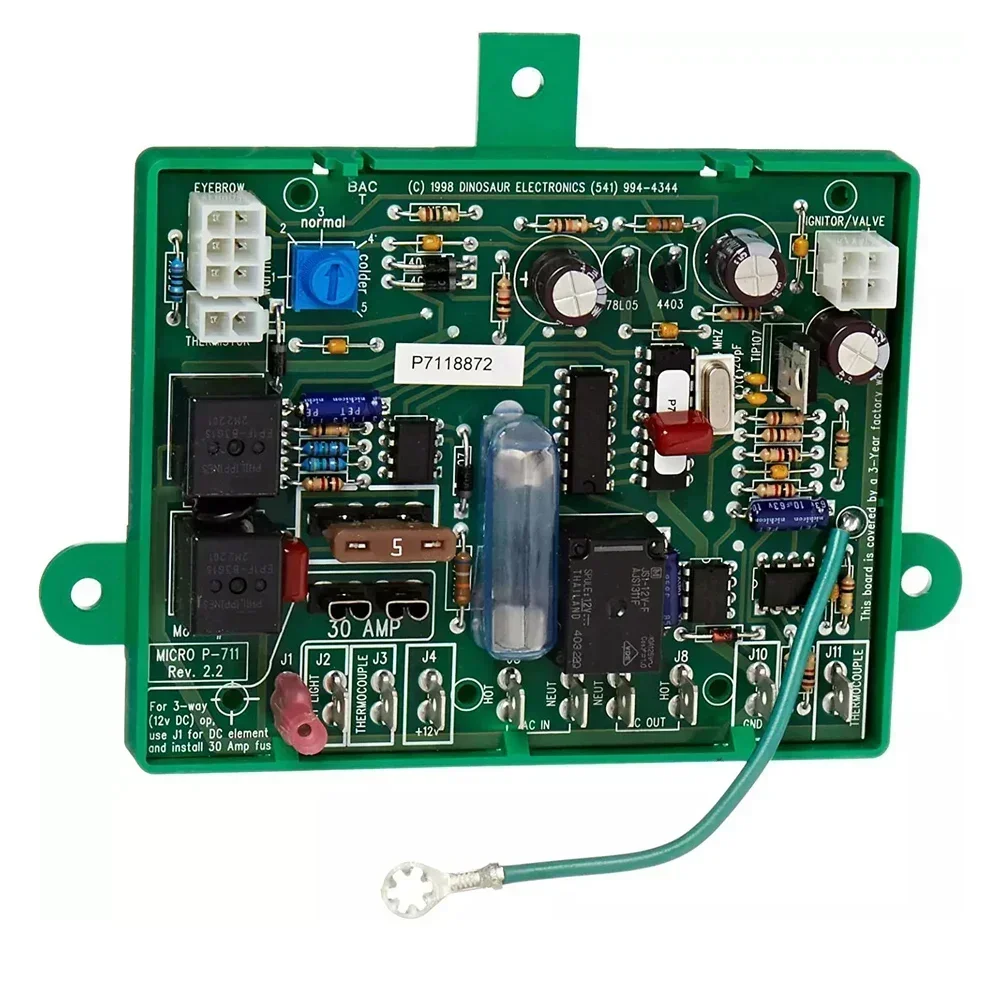 

For P-711 Control Board For RV For Dometic Refrigerator Control Circuit Boards 7x5x2 Inches Green RV Parts Accessories