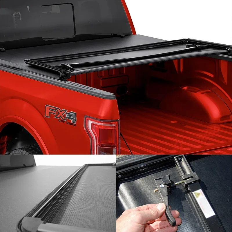 Wholesale Price Soft Tri Fold Tonneau Cover Pickup Truck Bed Cover for Hilux Ford Ranger Isuzu Dmax Mazda BT50