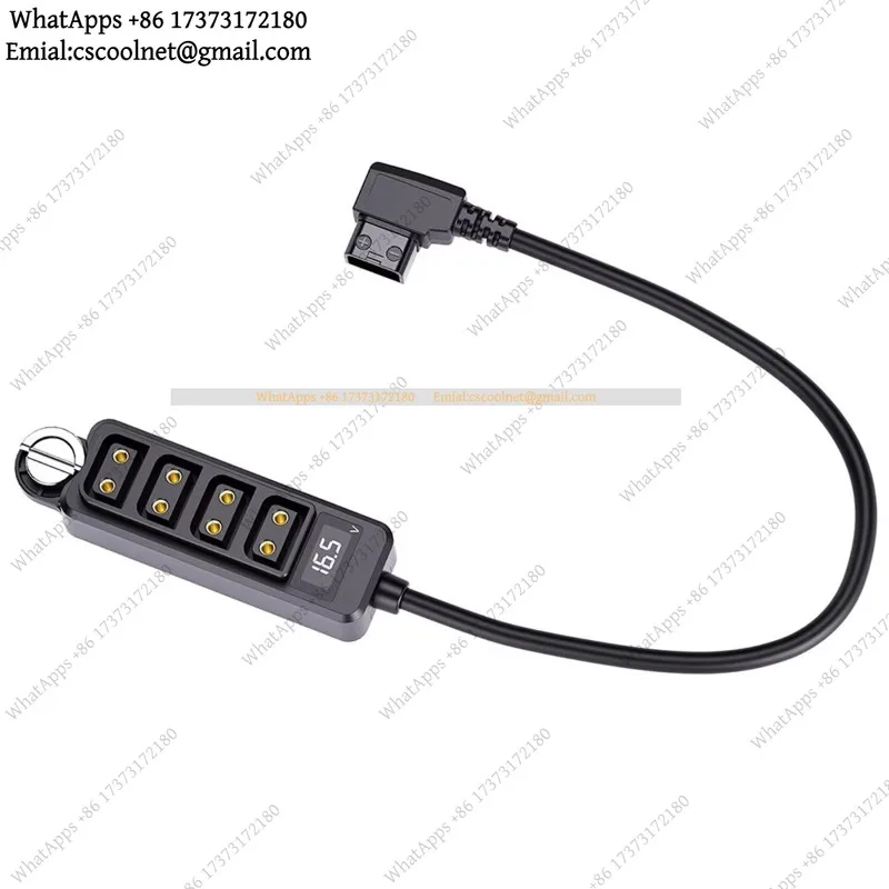 k3 D-Tap Splitter Cable 1 to 4 Port Female Power Hub P-Tap Adapter for V-Mount Battery Camera LED Light Monitor DTAP Distributor