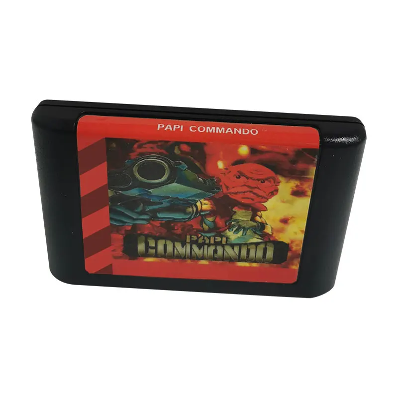 Cartucho do jogo do COMMANDO do papi, console do jogo vídeo, bocado 16, NTSC e AMIGO