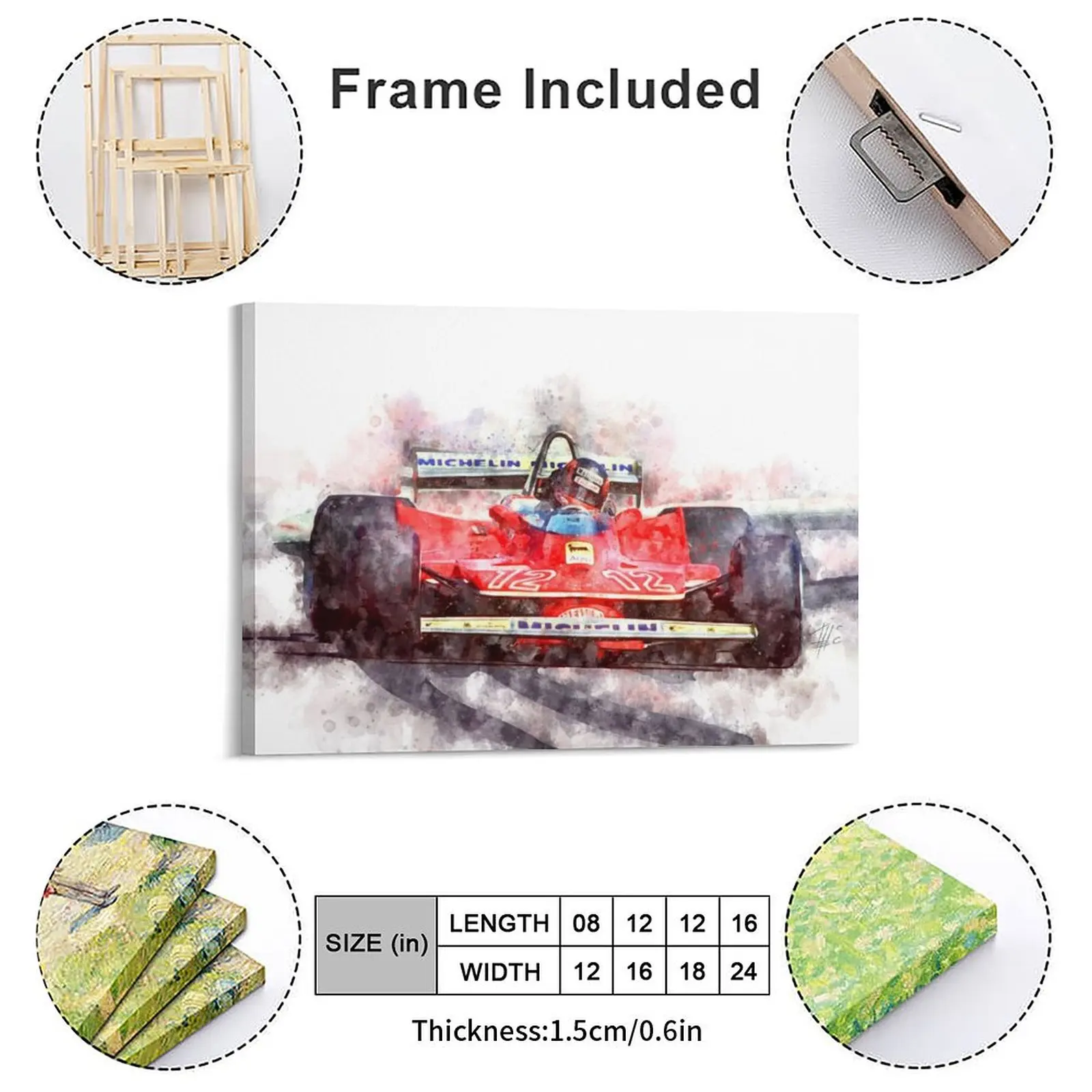 Gilles Villeneuve 126CK Helmet  1979 Metal Design Plates Wall Mural Designing Home Framed Wall Paintings