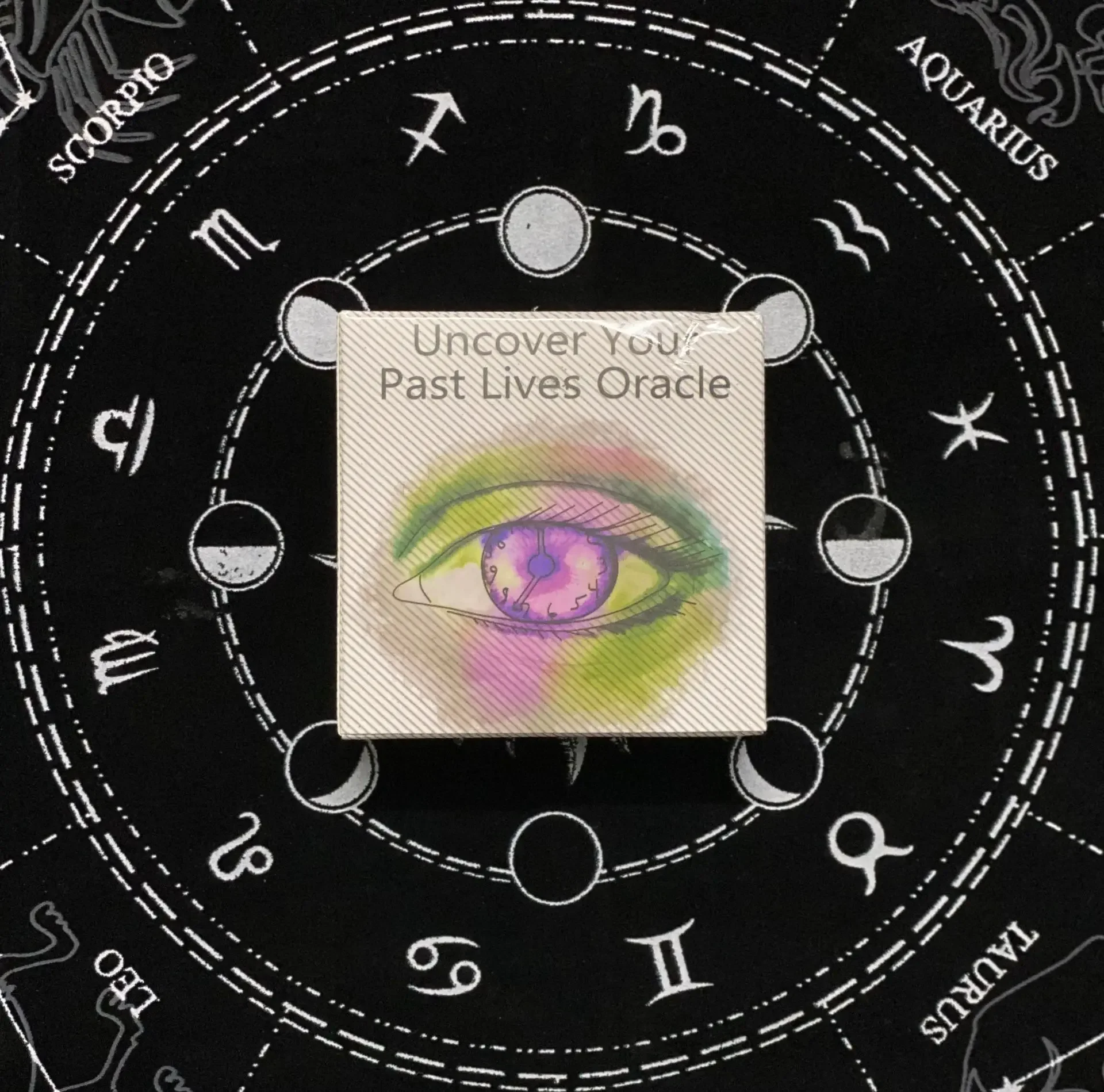 Uncover Your Past Life Oracle Deck Round Shape 87 Cards with PDF Guide Book Divination Oracle Cards Tarot Game