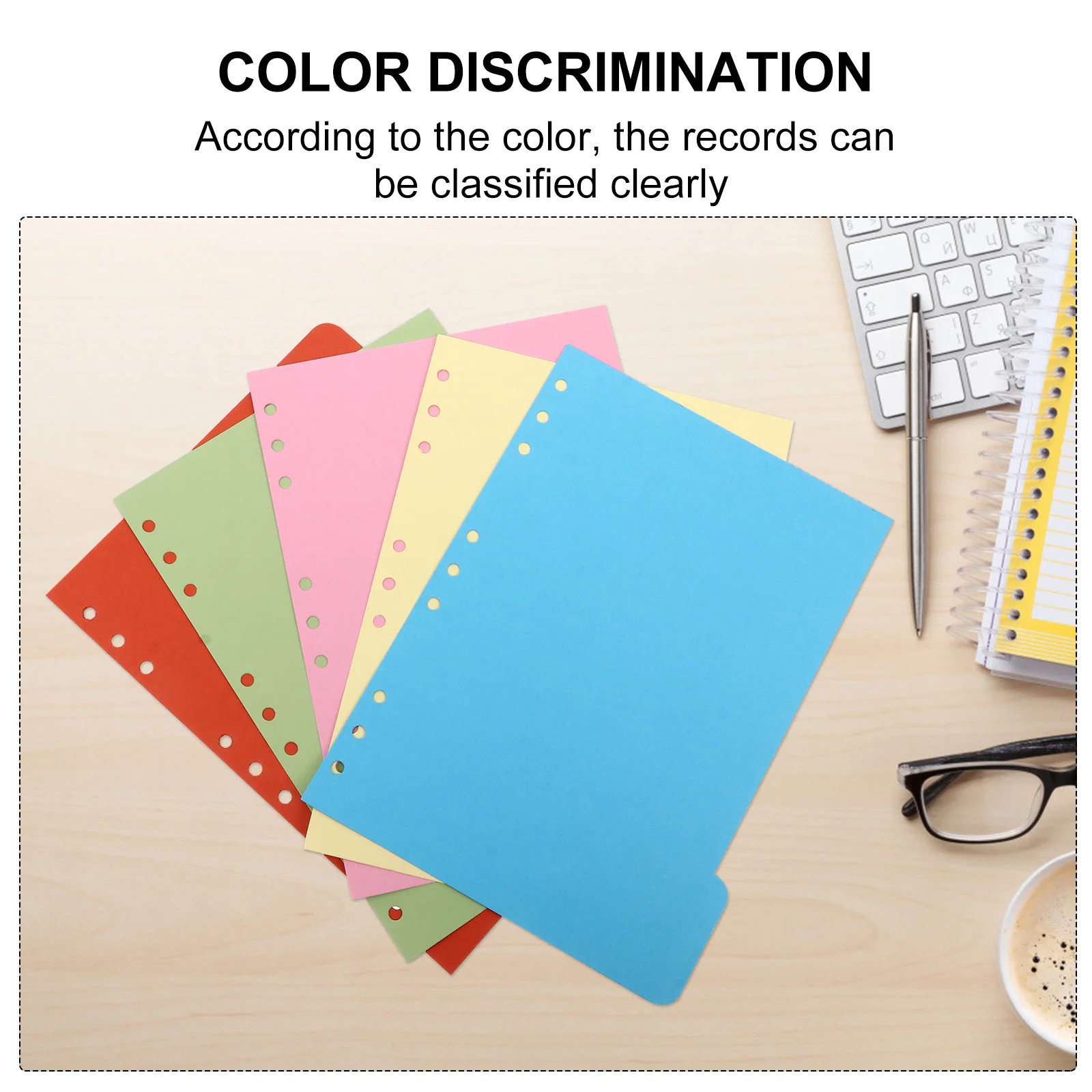 5Sets Notebook Loose Leaf Paper Replacement Color Smooth Surface Practical Planner Papers for Study Office School