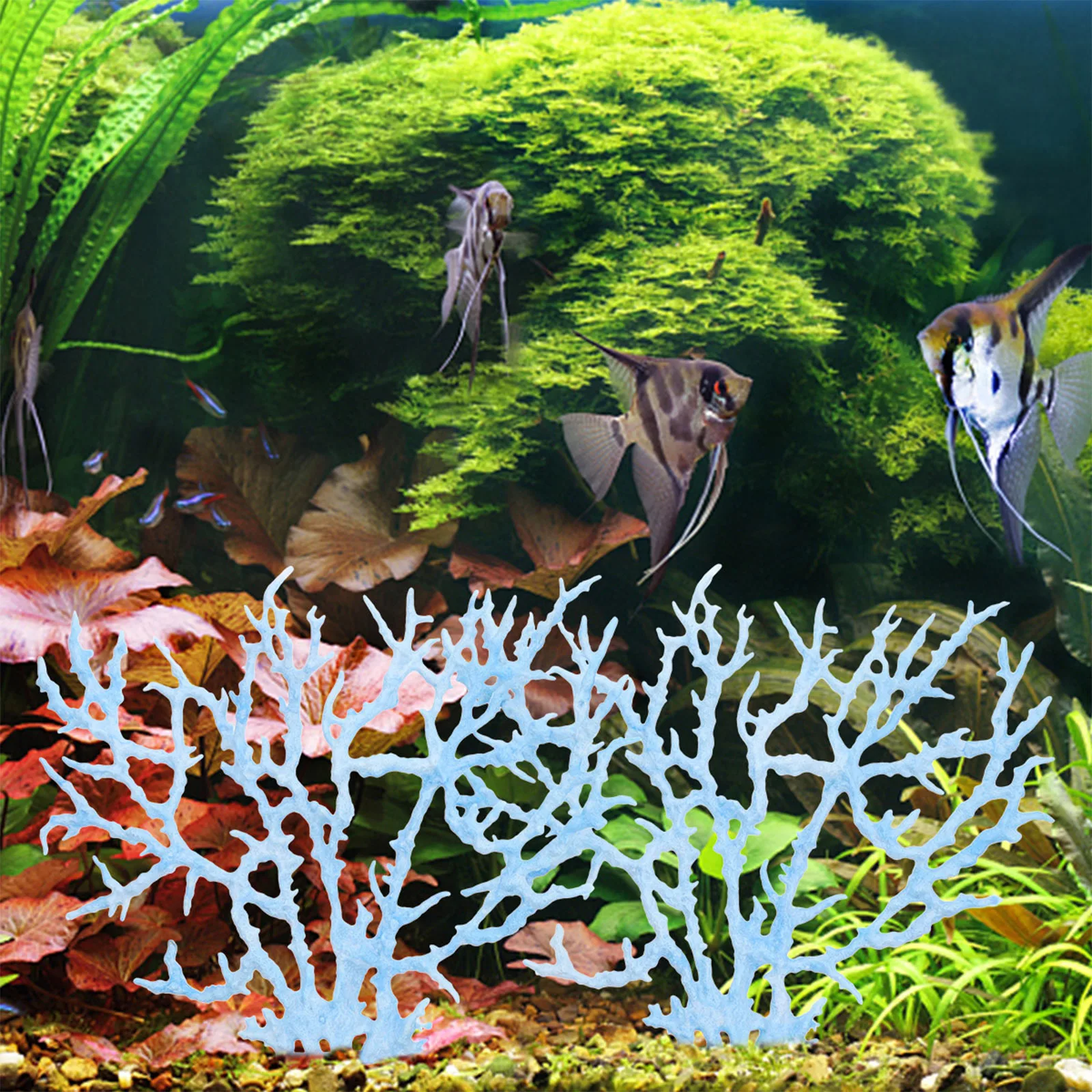 

1Pcs Simulation Coral Decoration for Aquarium Fish Tank Vivid Underwater Ornament Safe for Fish Easy to Clean Coral Ornament