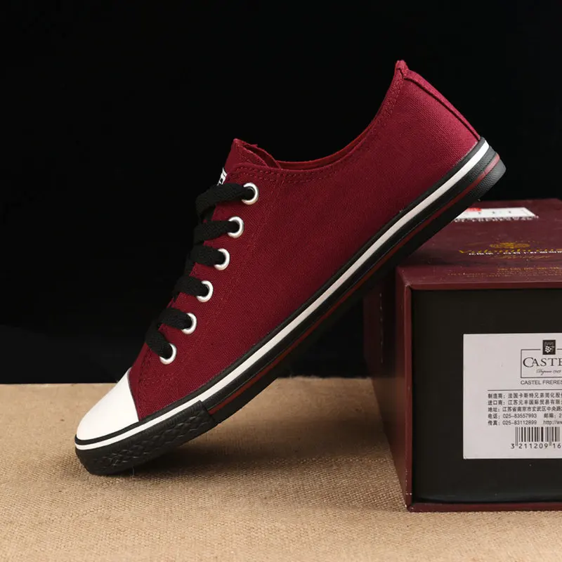 Men's shoes canvas  men's casual versatile trend student little white flat baseplate lace-up casual board shoes