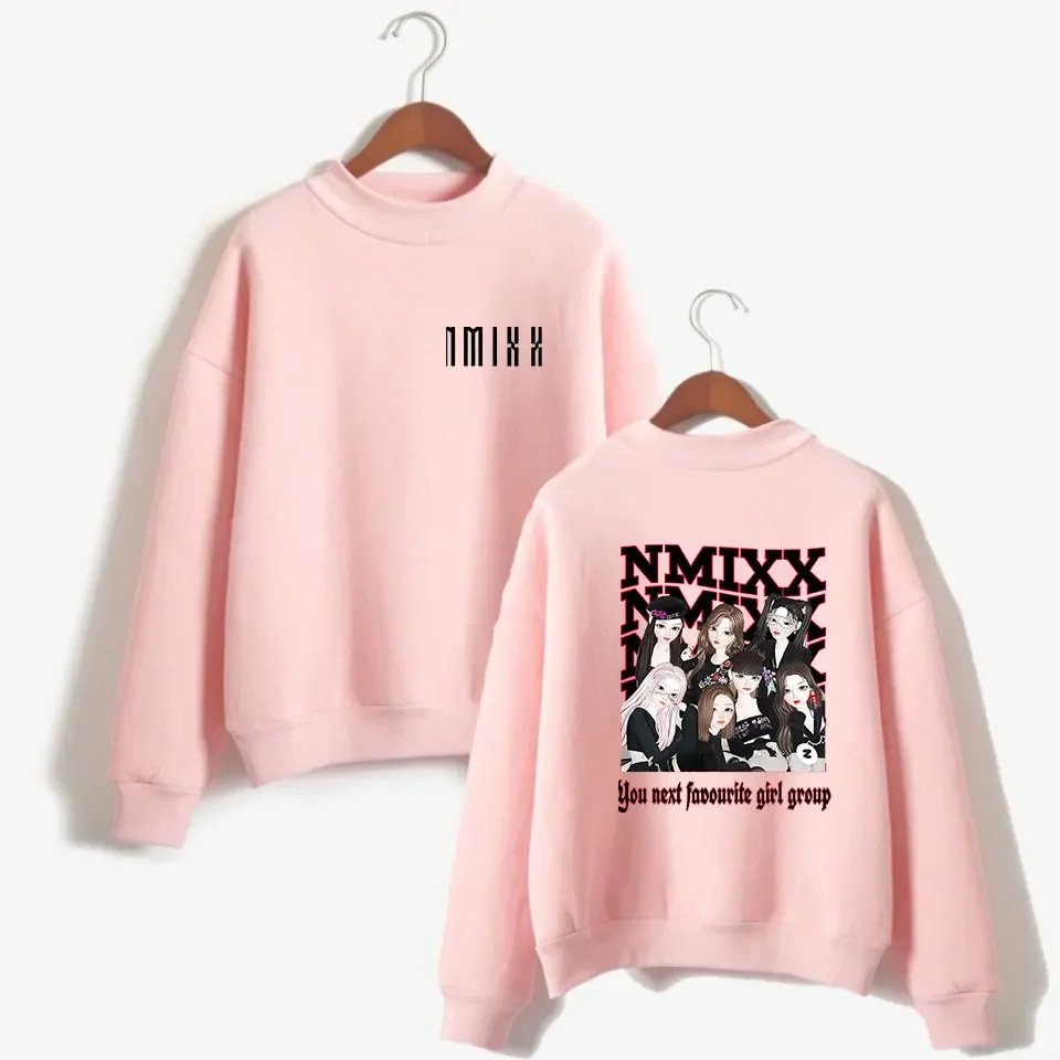 

K POP K-POP KPOP NMIXX Ablum LILY HAEWON SULLYOON BAE JIWOO KYUJIN JINNI Turtleneck Women Hoodie Sweatshirt Hip Hop Clothes