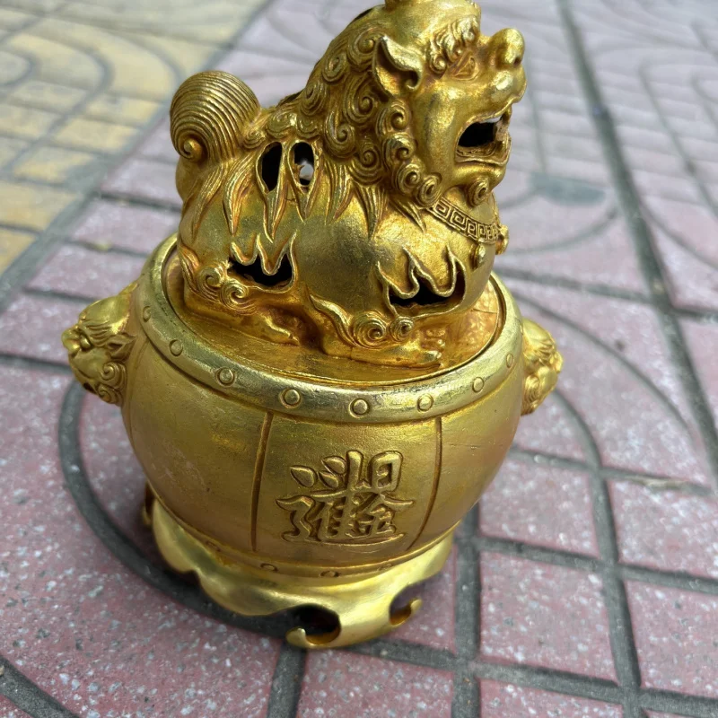 Pure copper use, Pixiu incense burner for attracting wealth, home living tea room tabletop decorati
