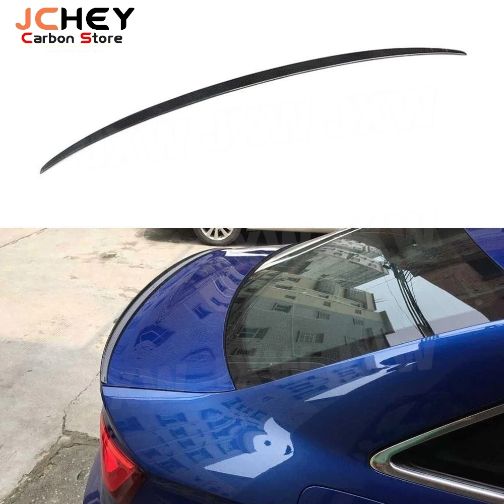 

JCHEY Carbon Fiber Rear Spoiler For Audi A3 8V Sedan 2014-2019 FRP Tail Boot Trunk Trim Wings Exterior