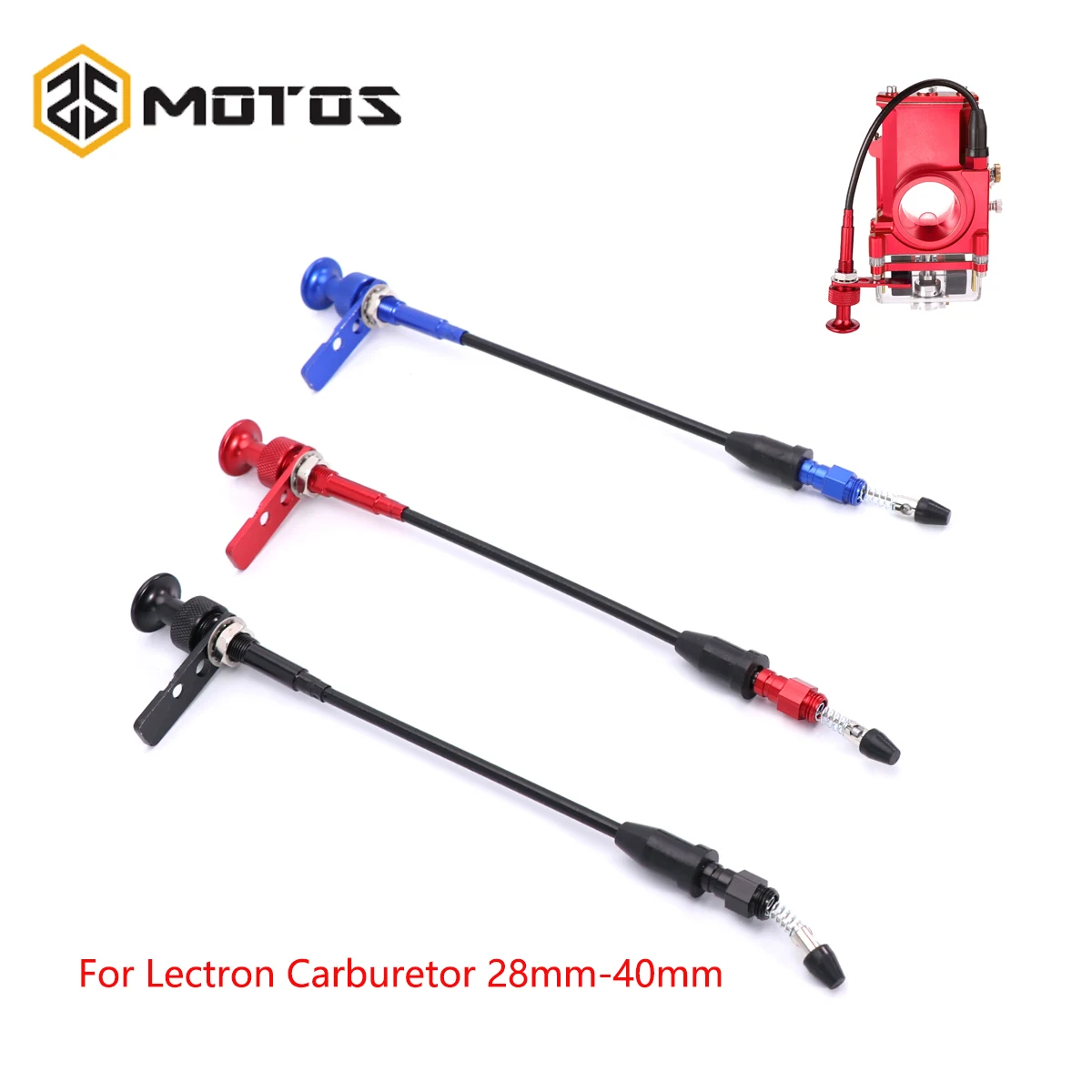 ZS MOTOS CNC Lectron Carburetor Remote Choke Cable Kit For 28-40mm Lectron Carburetor Parts Choke Push/Pull Choke Cable