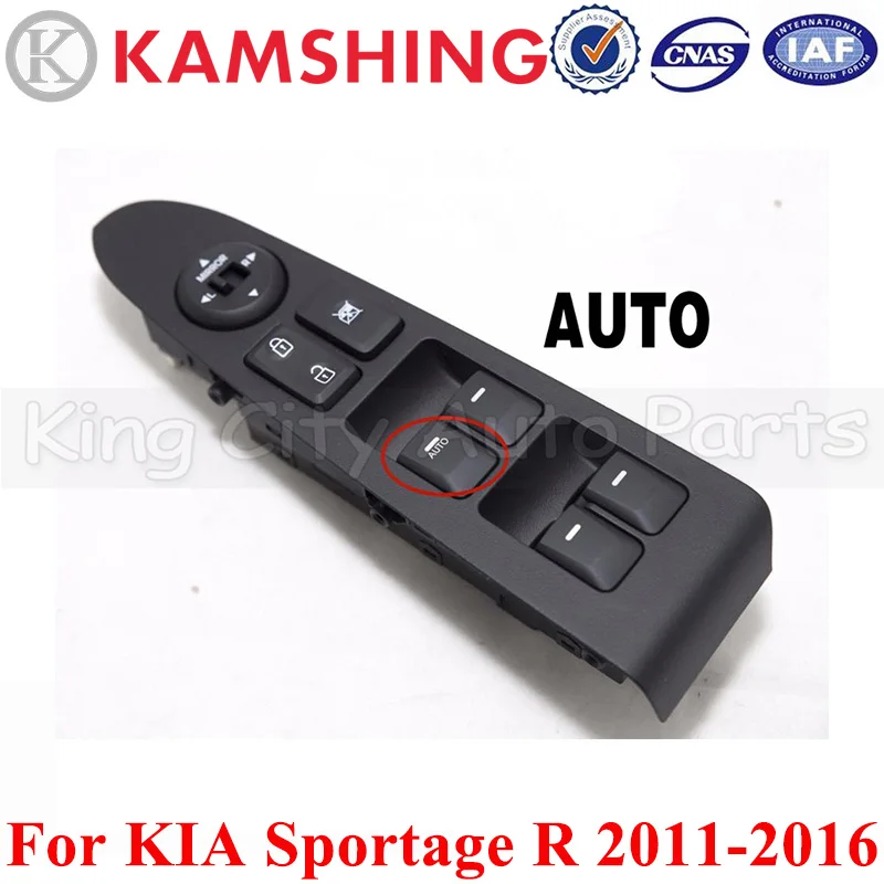 

CAPQX For KIA Sportage R Car Front Left Driver Side Window Glass Lift Regulator Button Door Glass Master Switch Auto not fold