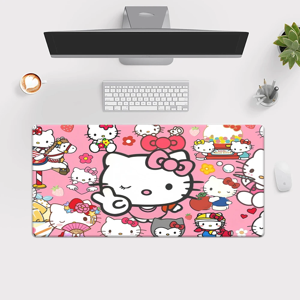 Large Mousepad XXL HELLOKITTY Mouse Pad Keyboard Gaming Accessories Mouse Mats Game Office Computer PC Gamer Laptop Desk Mat