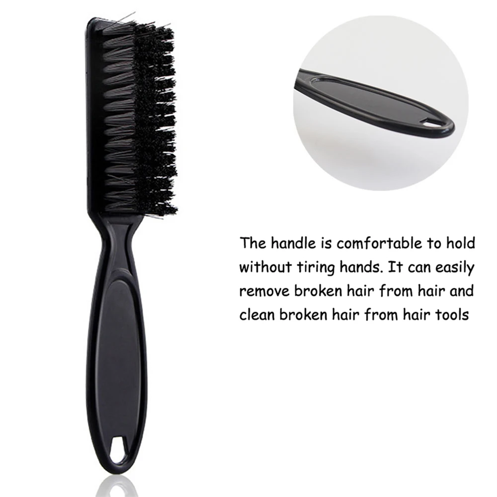 1 قطعة رائجة البيع شعيرات ناعمة مقص فرشاة تنظيف الجلد تتلاشى المقص الرجال النفط رئيس صالون حلاقة شفرة مشط اكسسوارات الحلاق