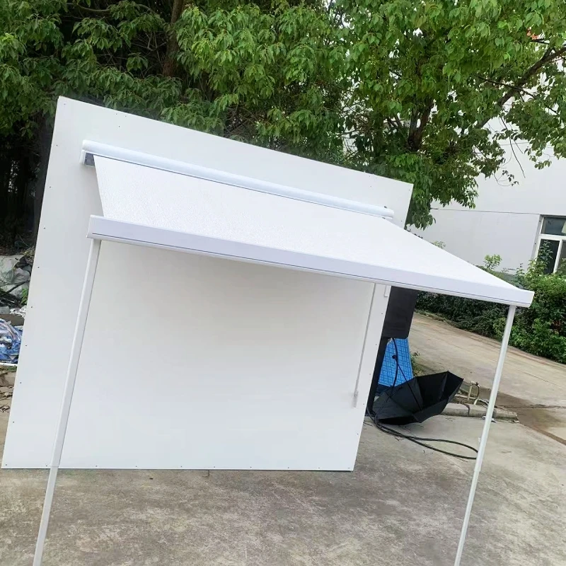 Series Cassette Type Side-mounted RV Caravan Campervan Awning Camper Manual Awning 1.5 *1.0 Meter