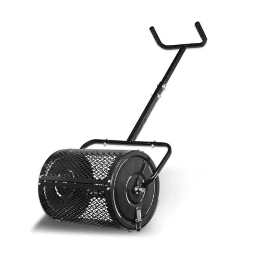 

Heavy-Duty Compost Spreader for LawnPeat Moss Spreader Fertilizer Spreader Roller with Adjustable Handle Manure Spreaders for f