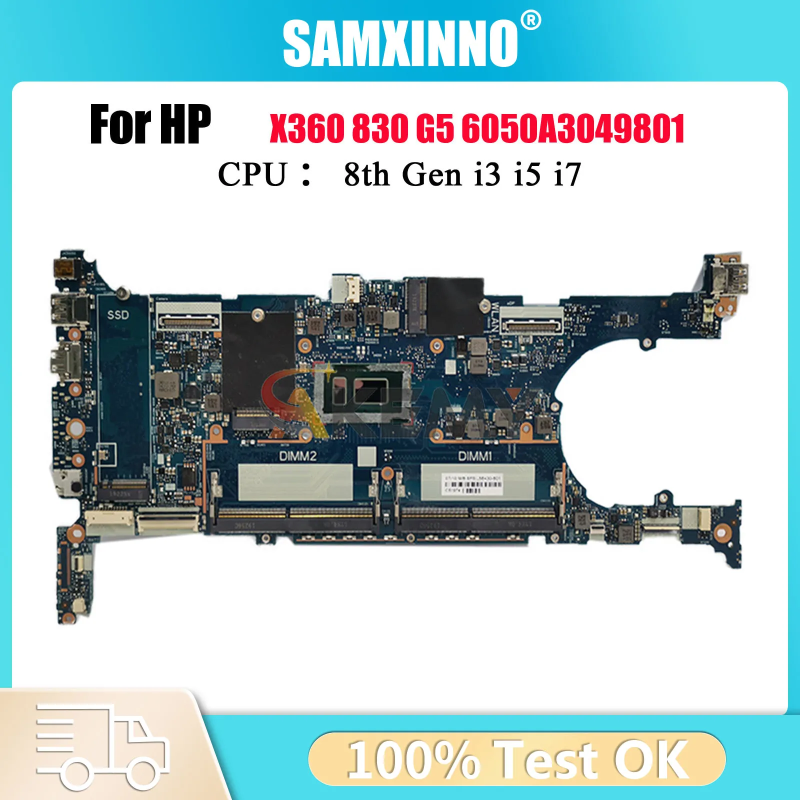

6050A3049801 For HP EliteBook X360 830 G5 Laptop Motherboard With i3 i5 i7 8th Gen CPU L56431-601 L56432-601 100% Fully Tested