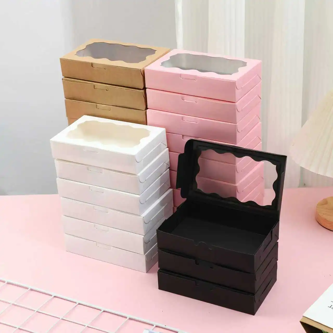 30er-Geschenkboxen mit Fenstern, elegante Geschenkboxen, verwendet für Hochzeiten, Geburtstage, Abschlussfeiern, Geschenkverpackungen für Urlaubspartys
