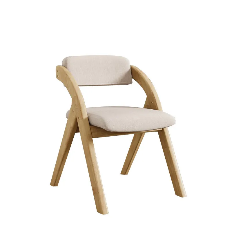 Solid wood folding chair, household backrest chair, dining chair, desk, office meeting, cafe, stool can be stacked