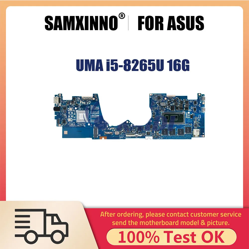 

Notebook Motherboard For ASUS ZenBook S13 UX392FA UX3000X UX392FN Laptop Mainboard I5 I7 8th Gen CPU MX150 UMA 16GB Systemboard