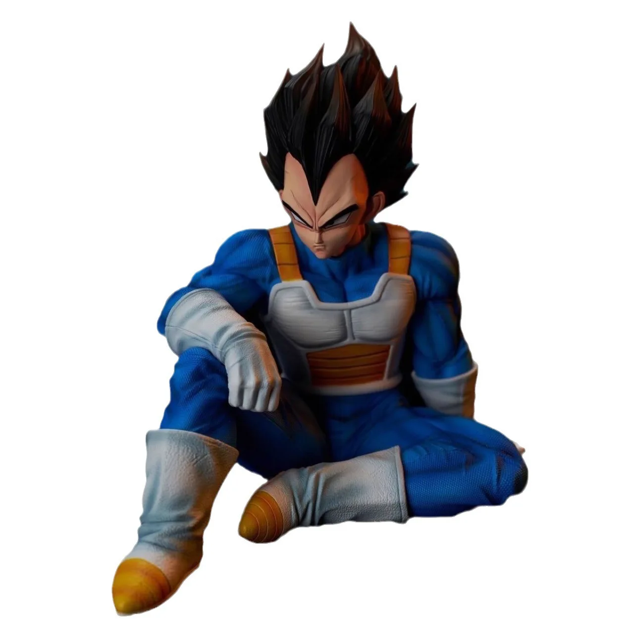 Dragon Ball Anime GK Majin Vegeta Action Figure Ornaments Super Saiyan Sitting Position Figurine Model Toys Tide Play Decoration