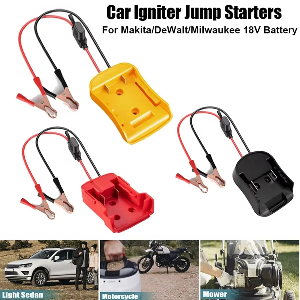 

New Car Emergency Power DIY Adapter Automotive Fuse Igniter Jump Starter for Makita for Milwaukee for Dewalt 18V Li-ion Battery