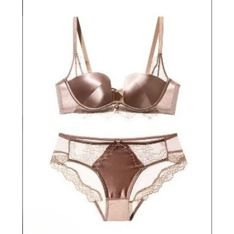 Fashion Leopard Bra Set Lift Up Support Push Up Soft Lace French Style for Ladies Home Daily Casual Wear All Seasons S-XL Suit
