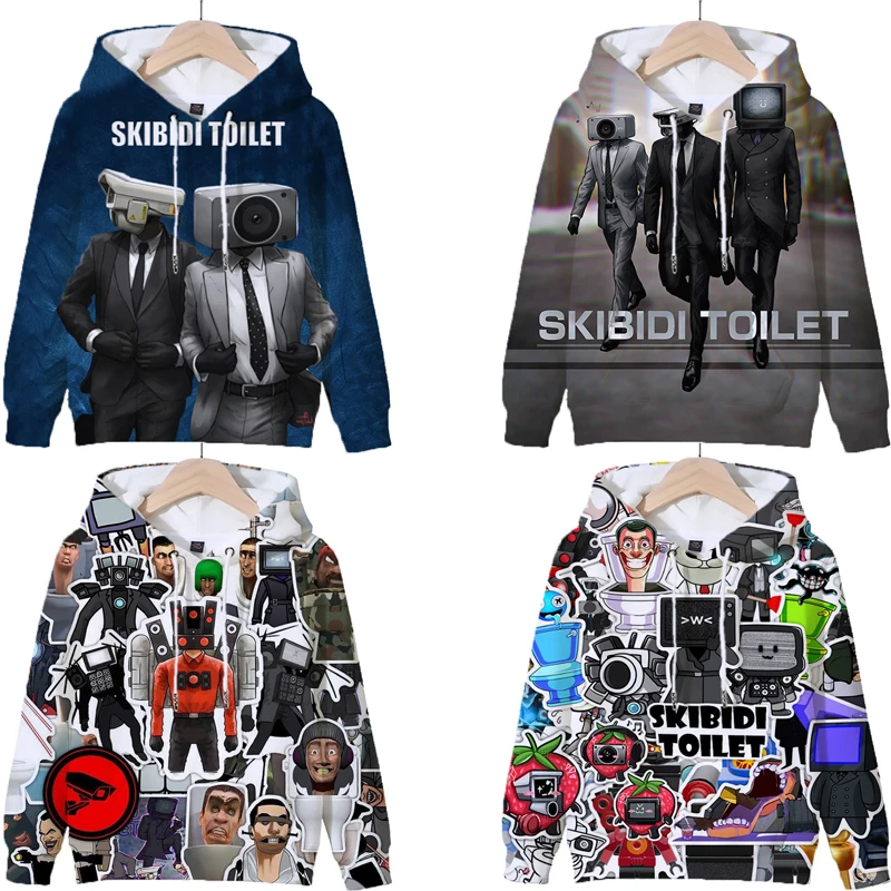 

Game Skibidi Toilet Hoodies Boys Girls Tracksuit Kids Cartoon Sweatshirt 3D Print Anime Pullover Tops Sudadera Children Clothes