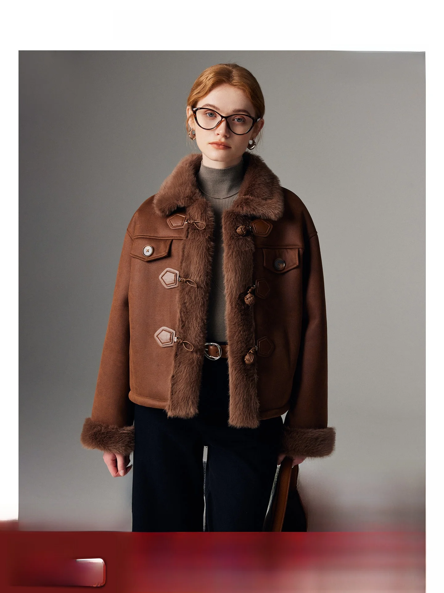 

Eco-Friendly Suede ort Jaet Women's 2025 Winter New Design Classy Mink Fur Coat Long Sve Regular Fit Straight Cut