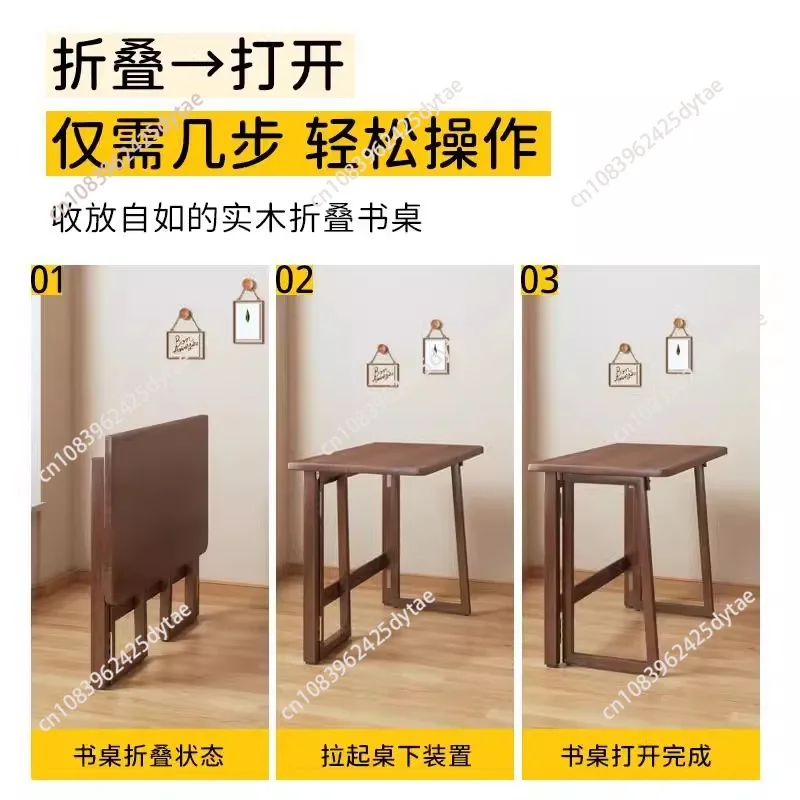 Portable foldable computer desk: simple writing and study desk for students in the bedroom, no need to install a desk