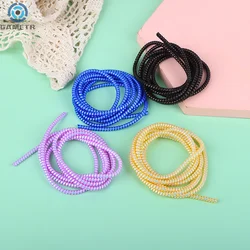 1.4M Colorful Spiral Charger Cable Cord Protector Universal Wrap Data Line Decoration Winder For iPhone/Samsung/Huawei/Xiaomi