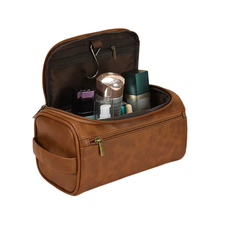 Men Vintage Luxury Toiletry Bag Travel Necessary Business Cosmetic Makeup Cases Male Hanging Storage Wash Bags makeup organizer