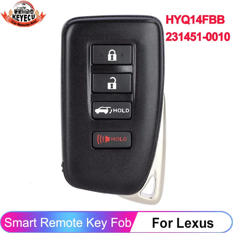 

KEYECU 4 Buttons For Lexus RX350 RX450h 2016 2017 2018 2019 2020 HYQ14FBB 231451-0010 G Board Smart Remote 314.3MHz Car Key